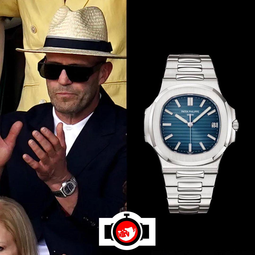 actor Jason Statham spotted wearing a Patek Philippe 5711/1A-010