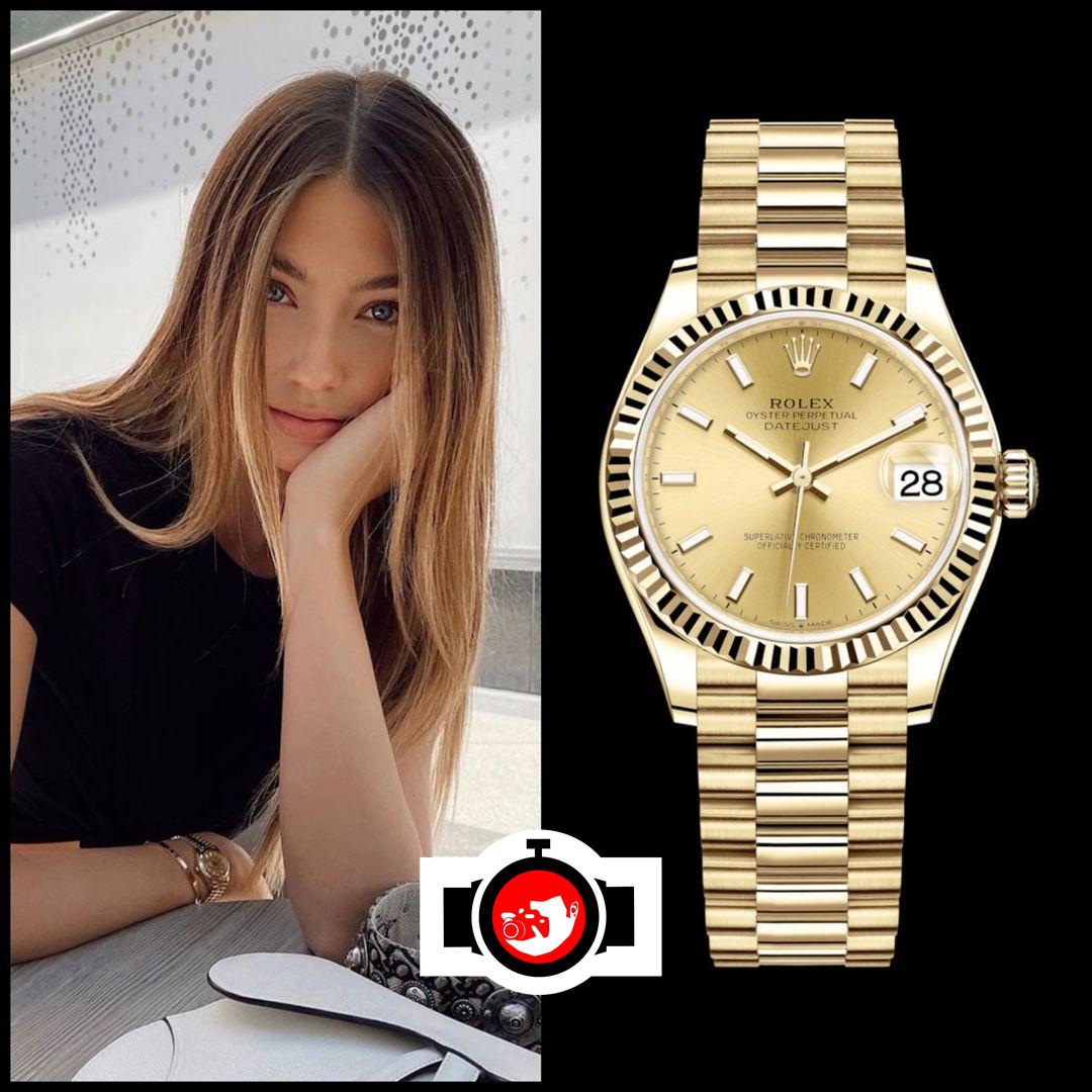 model Lorena Rae spotted wearing a Rolex 278278