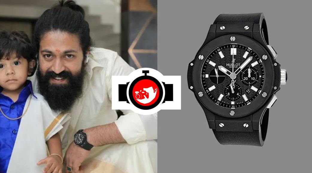actor Yash spotted wearing a Hublot 301.C1.1770