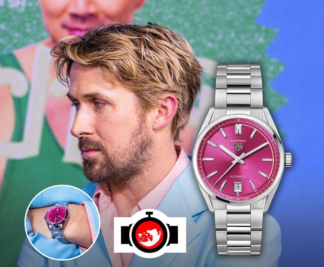 actor Ryan Gosling spotted wearing a Tag Heuer 