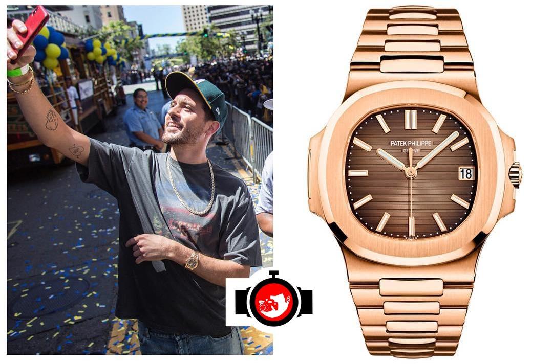 rapper G-Eazy spotted wearing a Patek Philippe 5711/1R