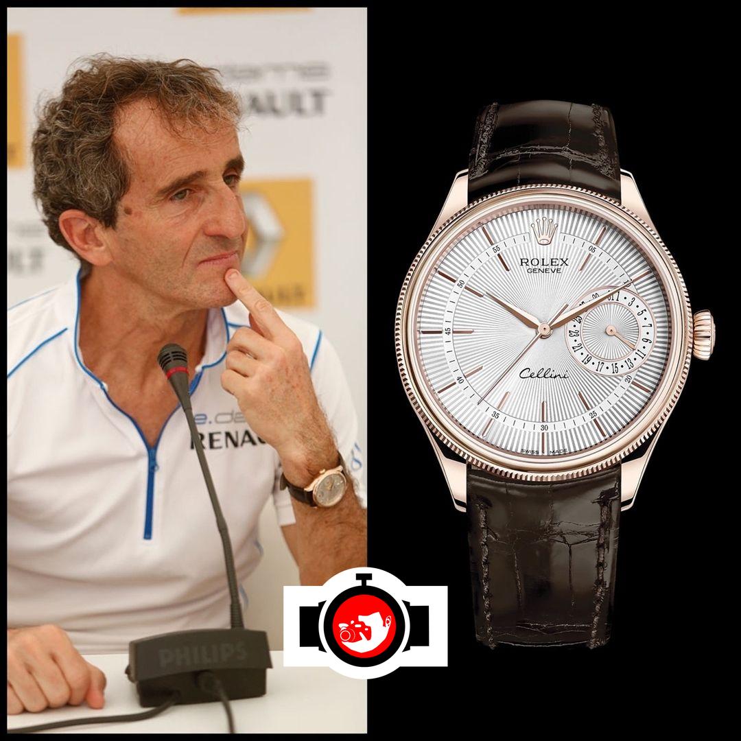 pilot Alain Prost spotted wearing a Rolex 50515