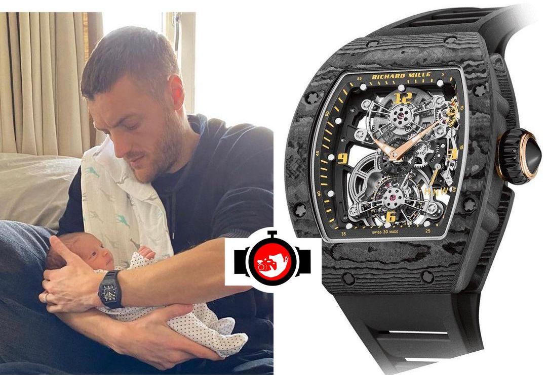 footballer Jamie Vardy spotted wearing a Richard Mille RM17-01