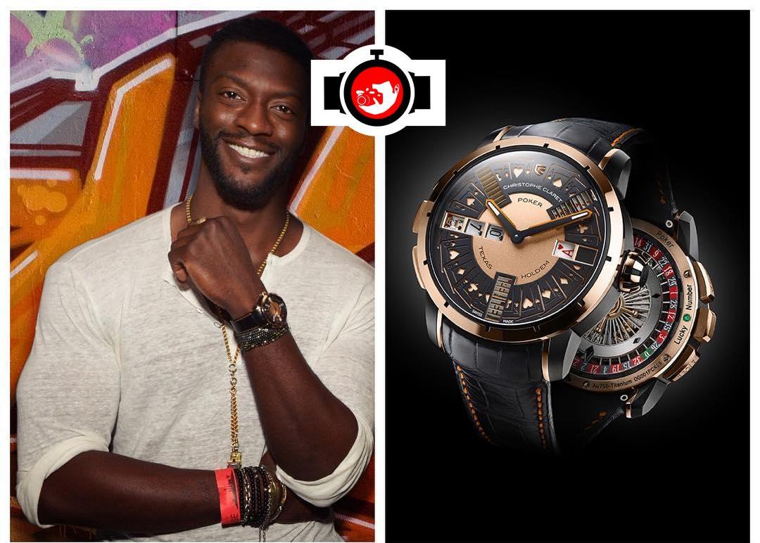 actor Aldis Hodge spotted wearing a Christophe Claret 