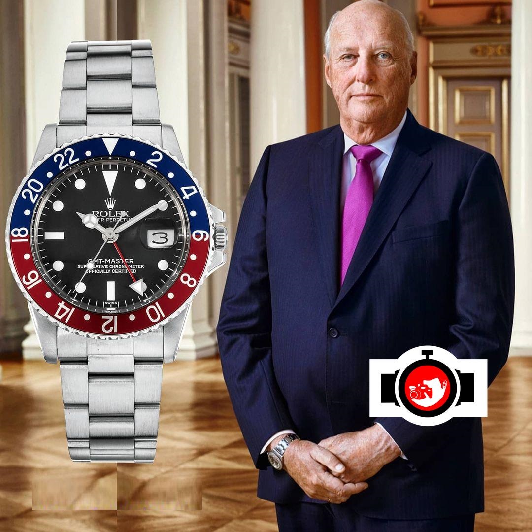 royal Harald V of Norway spotted wearing a Rolex 1675