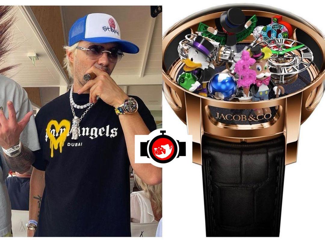 artist Alec Monopoly spotted wearing a Jacob & Co 