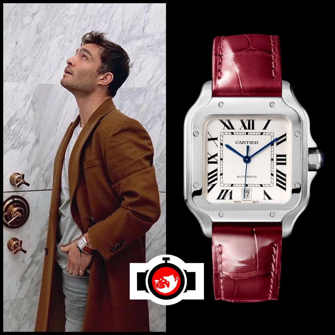 actor Ed Westwick spotted wearing a Cartier WSSA0018