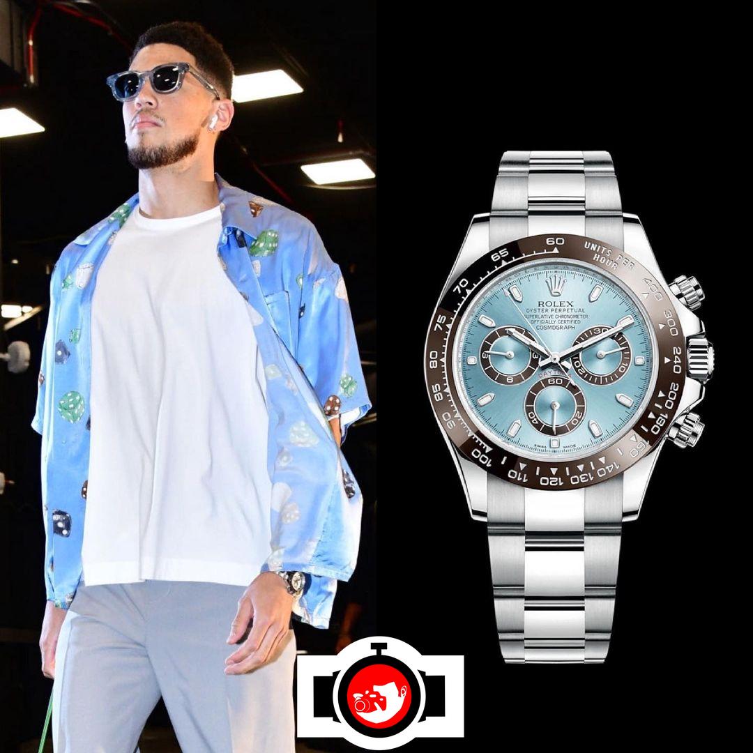 basketball player Devin Booker spotted wearing a Rolex 