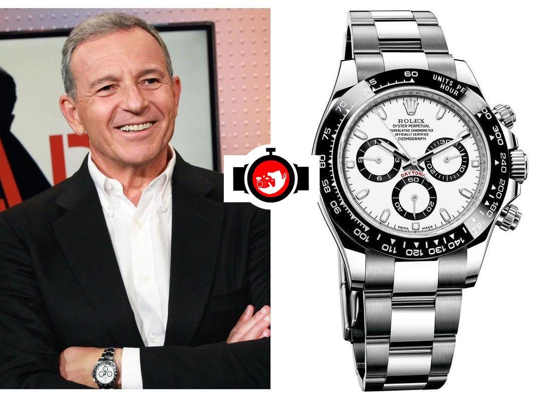 business man Robert Iger spotted wearing a Rolex 116500