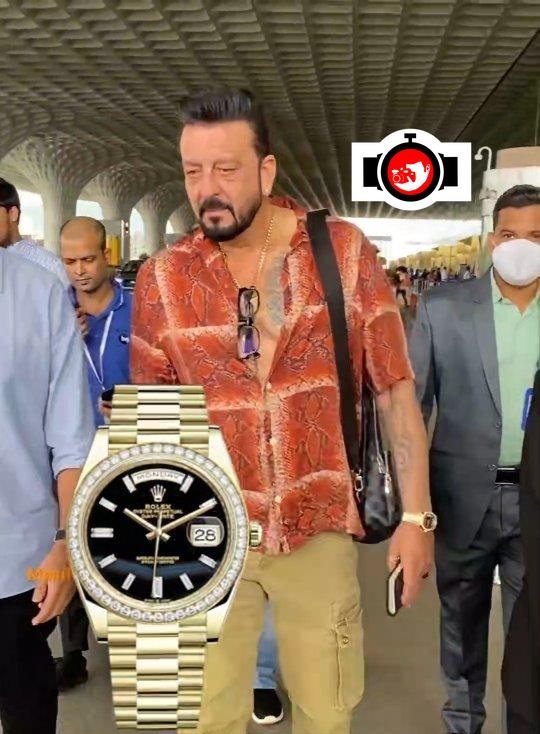 actor Sanjay Dutt spotted wearing a Rolex 228348RBR