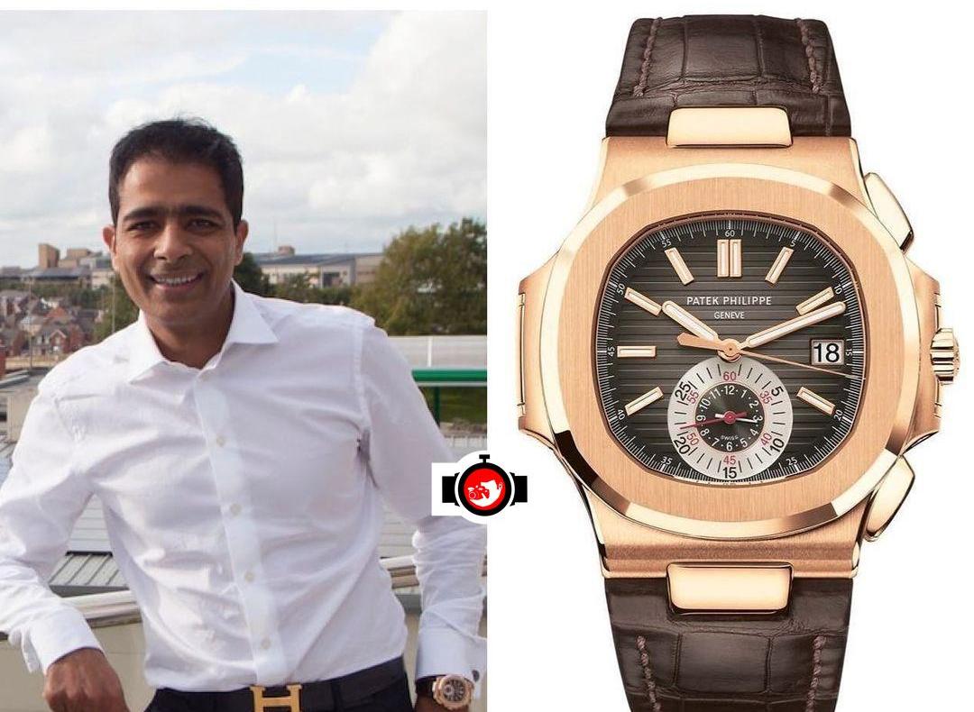business man Mohsin Issa spotted wearing a Patek Philippe 5980R