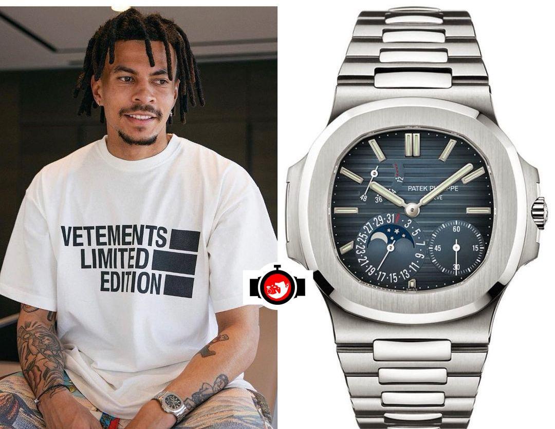 footballer Dele Alli spotted wearing a Patek Philippe 5712/1A