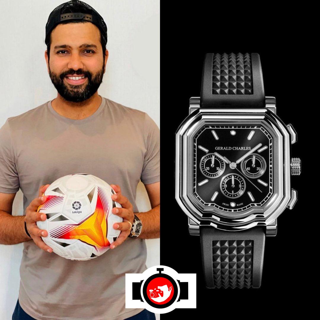 cricketer Rohit Sharma spotted wearing a Gerald Charles 