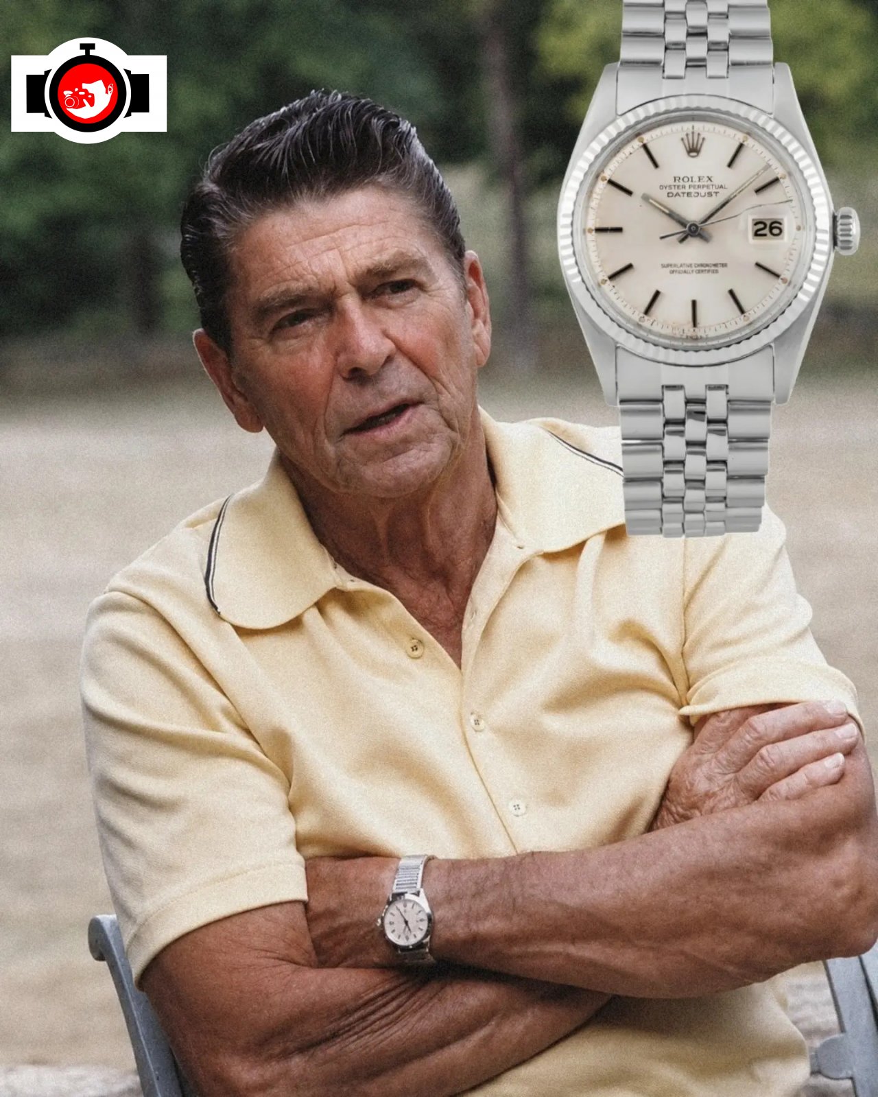 politician Ronald Reagan spotted wearing a Rolex 1601