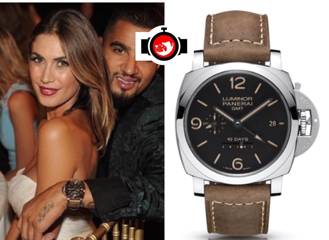 footballer Kevin Prince Boateng spotted wearing a Panerai PAM00533