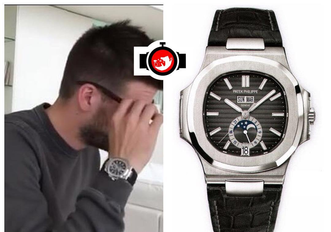 footballer Gerard Pique spotted wearing a Patek Philippe 5726A/001