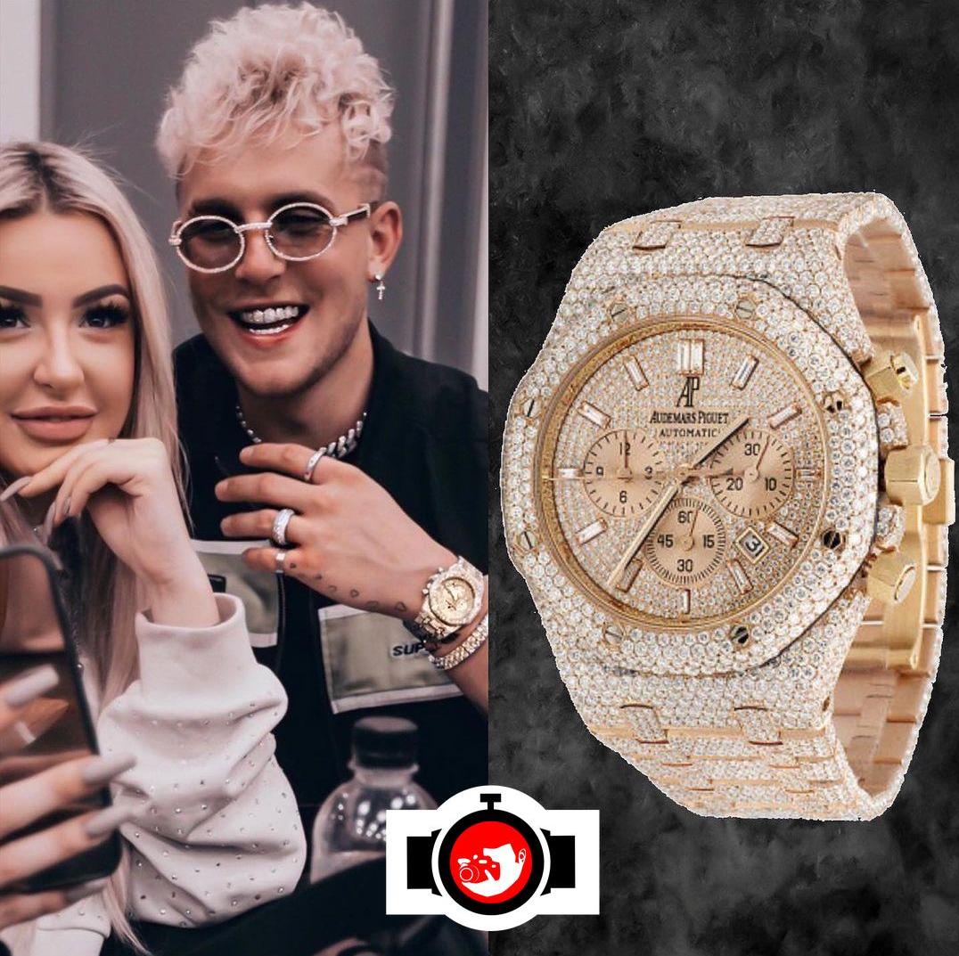Jake Paul's Royal Watch Collection: A Look at his 41mm Audemars Piguet Royal Oak in 18k Rose Gold with White Round Diamonds