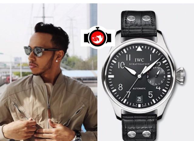 pilot Lewis Hamilton spotted wearing a IWC IW500901