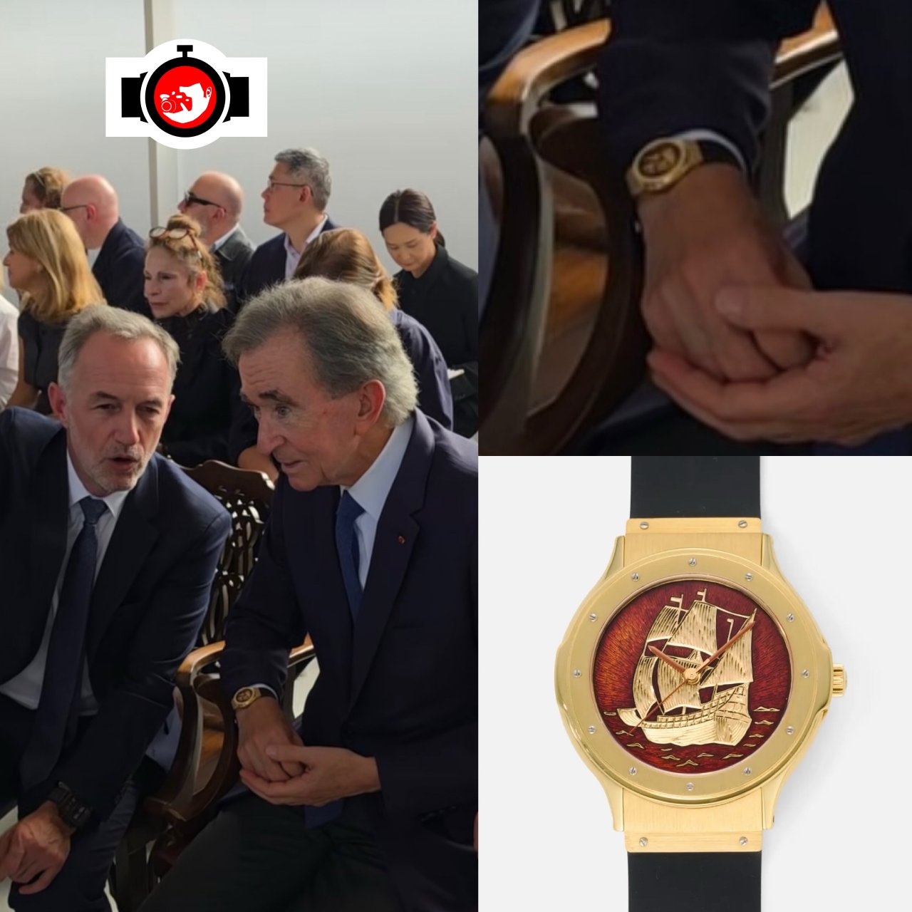 entrepreneur Bernard Arnault spotted wearing a Hublot 1582.3