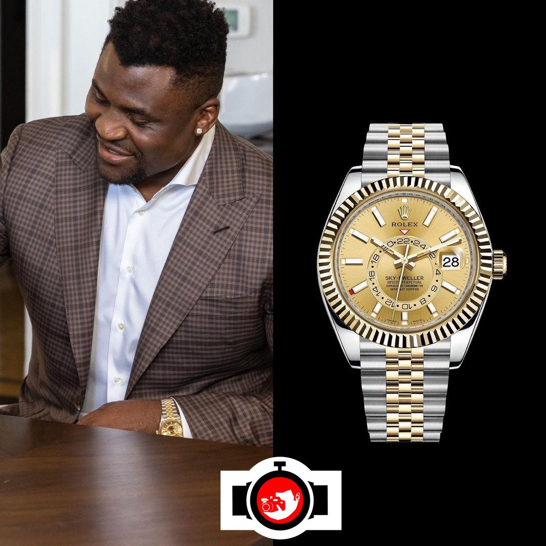 mixed martial artist Francis Ngannou spotted wearing a Rolex 326933