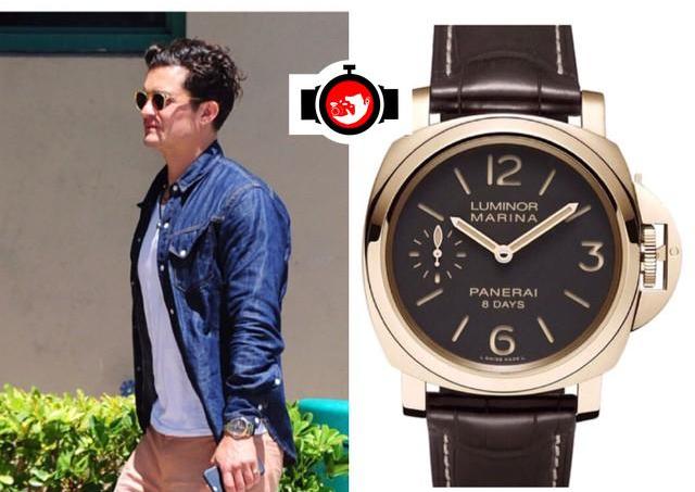 actor Orlando Bloom spotted wearing a Panerai PAM00511