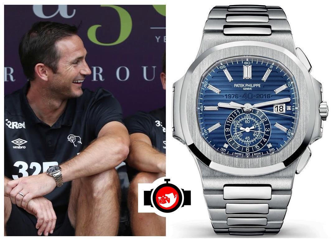 football manager Frank Lampard spotted wearing a Patek Philippe 5976/1G