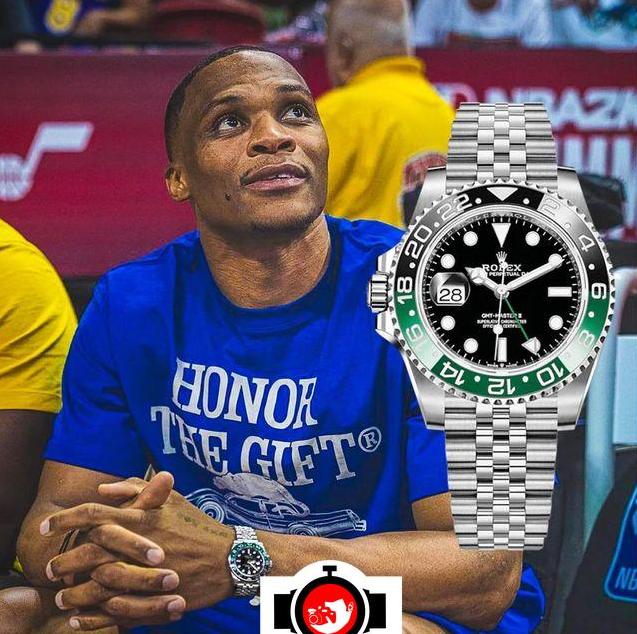 basketball player Russell Westbrook spotted wearing a Rolex 126720VTNR