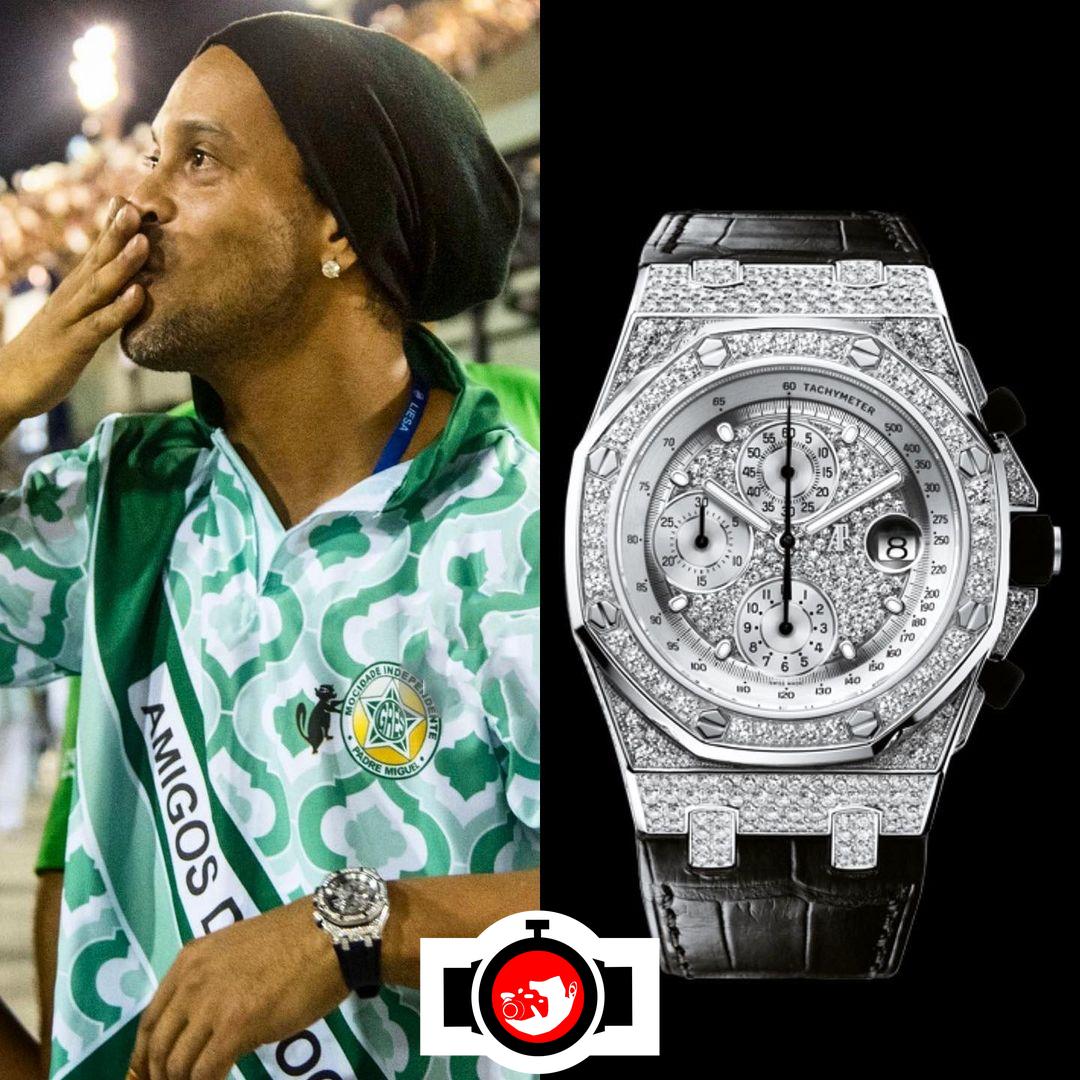 footballer Ronaldinho spotted wearing a Audemars Piguet 