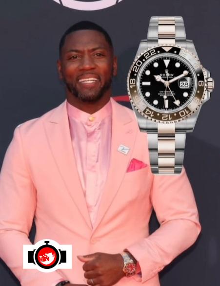 american football player Ryan Clark spotted wearing a Rolex 