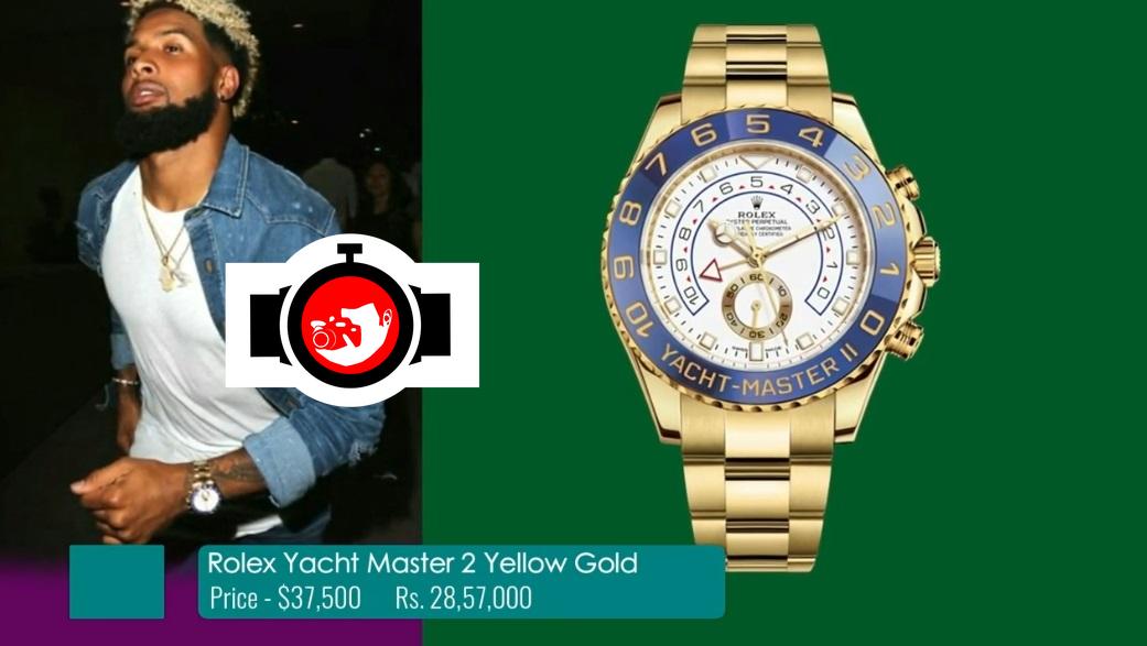 american football player Odell Beckham Jr spotted wearing a Rolex 