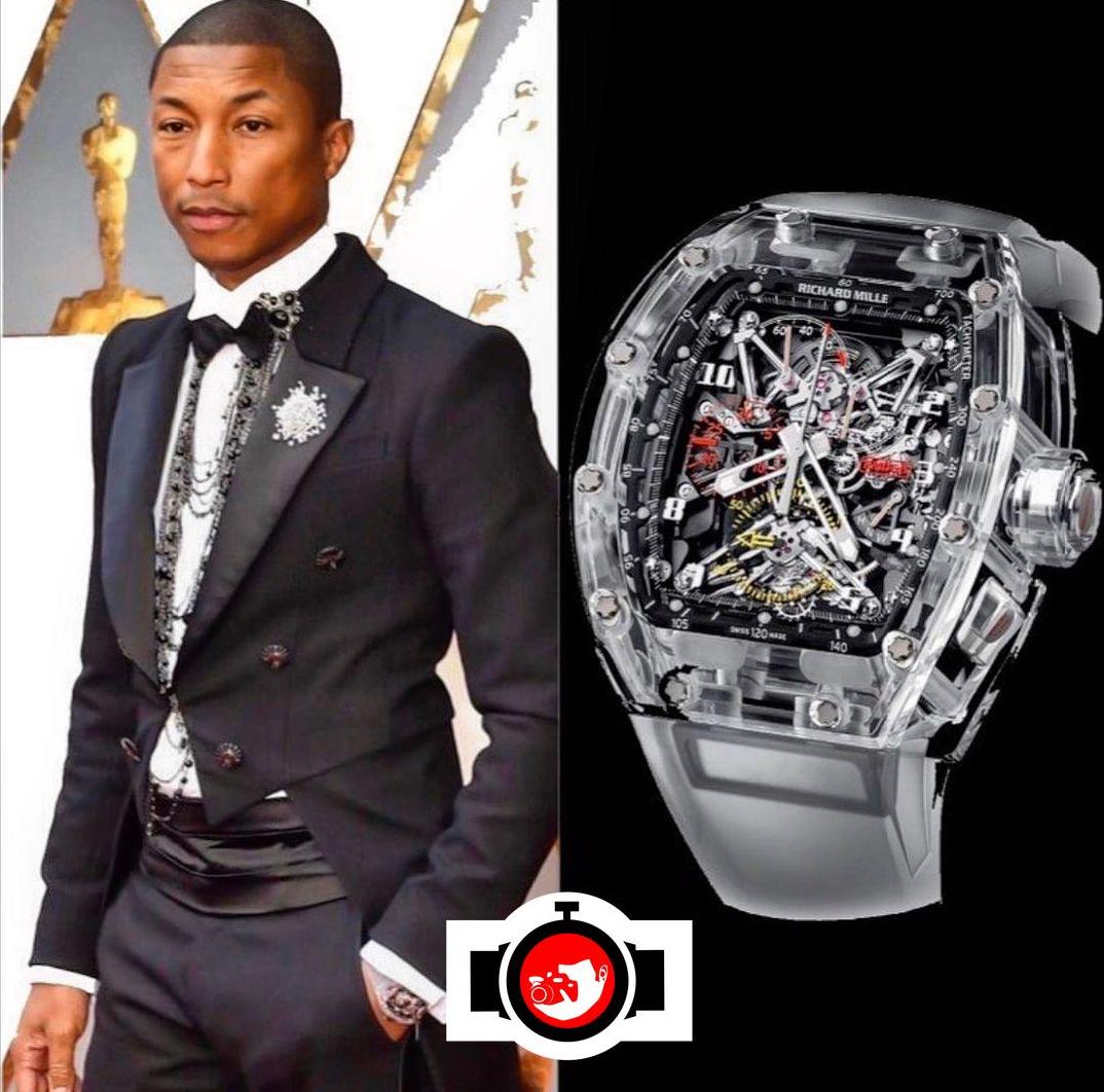 singer Pharrell William spotted wearing a Richard Mille RM 56