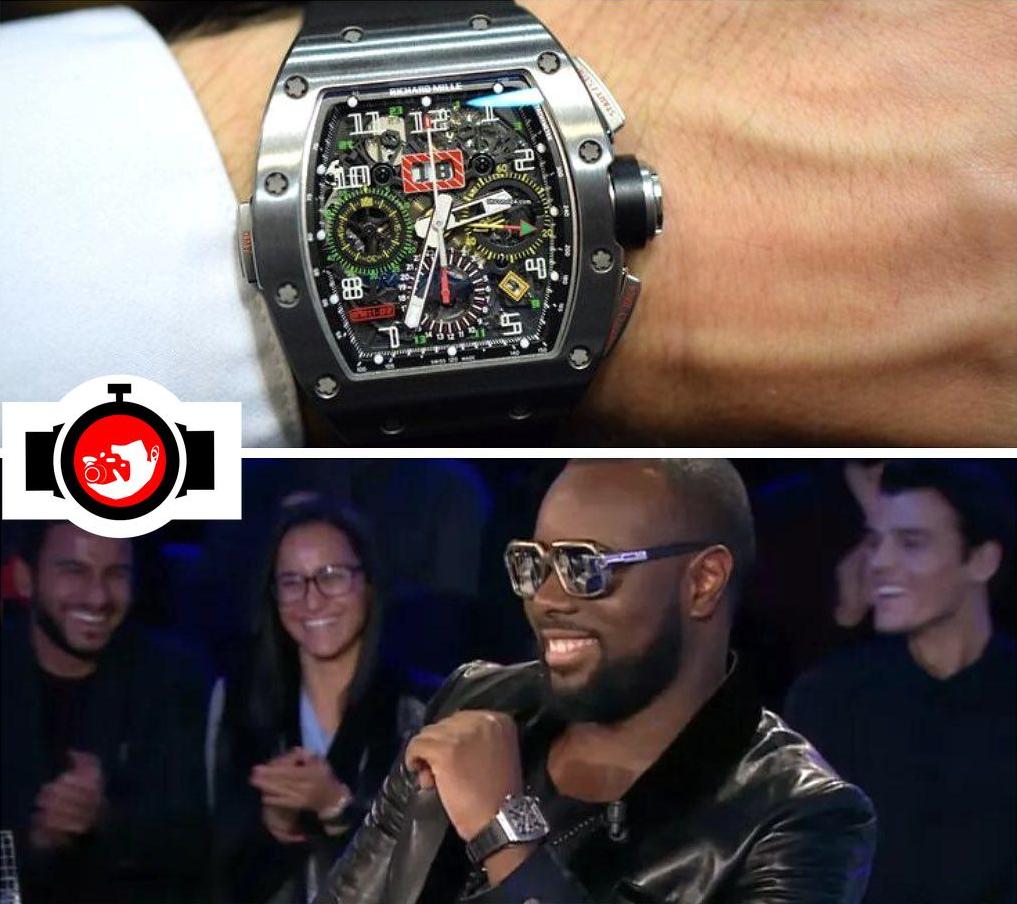 rapper Gims spotted wearing a Richard Mille RM11-02
