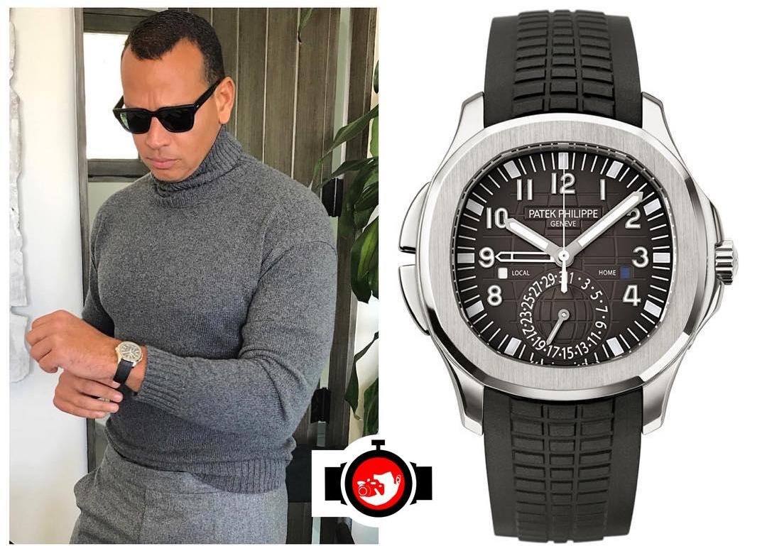baseball player Alex Rodriquez spotted wearing a Patek Philippe 5164A