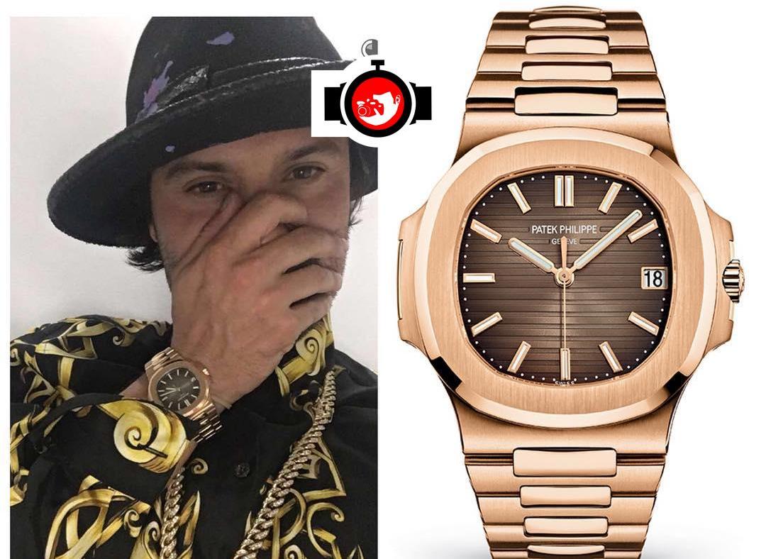 artist Alec Monopoly spotted wearing a Patek Philippe 5711/1R