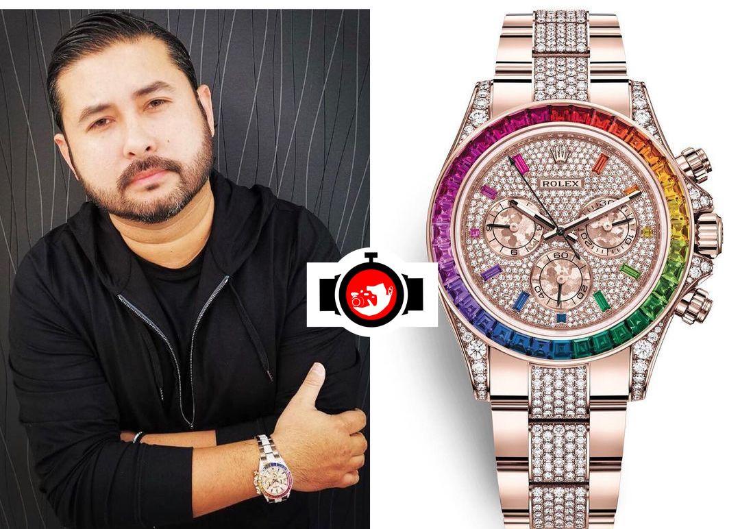 royal Tunku Ismail Ibni Sultan Ibrahim spotted wearing a Rolex 116595RBOW