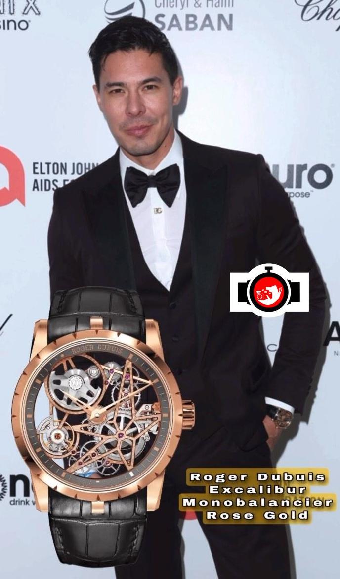 actor Lewis Tan spotted wearing a Roger Dubuis RDDBEX0698