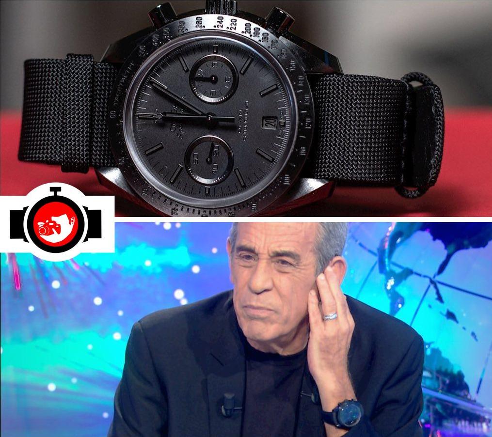television presenter Thierry Ardisson spotted wearing a Omega 