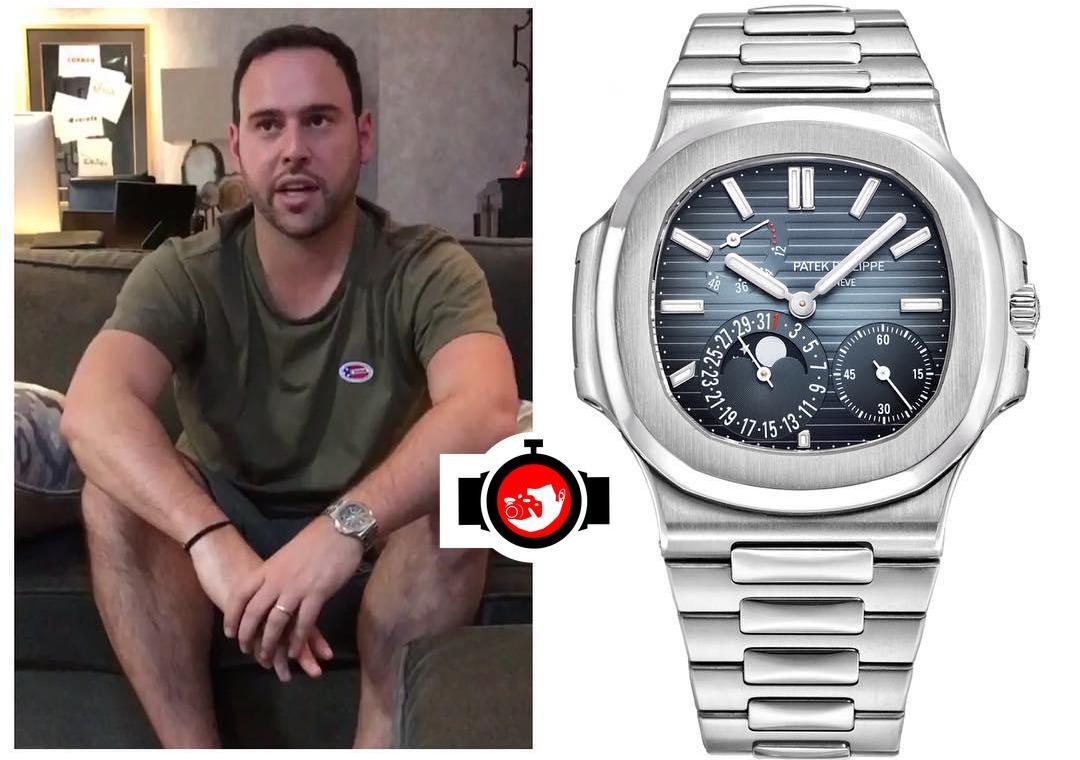 musician Scooter Braun spotted wearing a Patek Philippe 5712