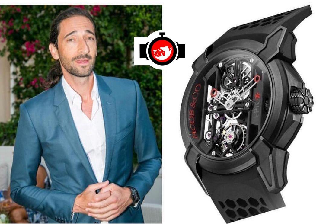 actor Adrien Brody spotted wearing a Jacob & Co 