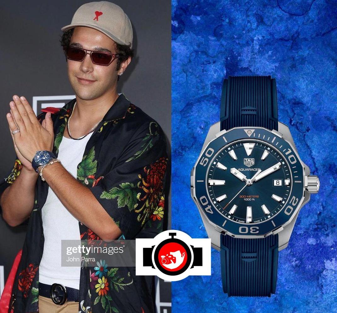 singer Austin Mahone spotted wearing a Tag Heuer WAY111C.FT6155