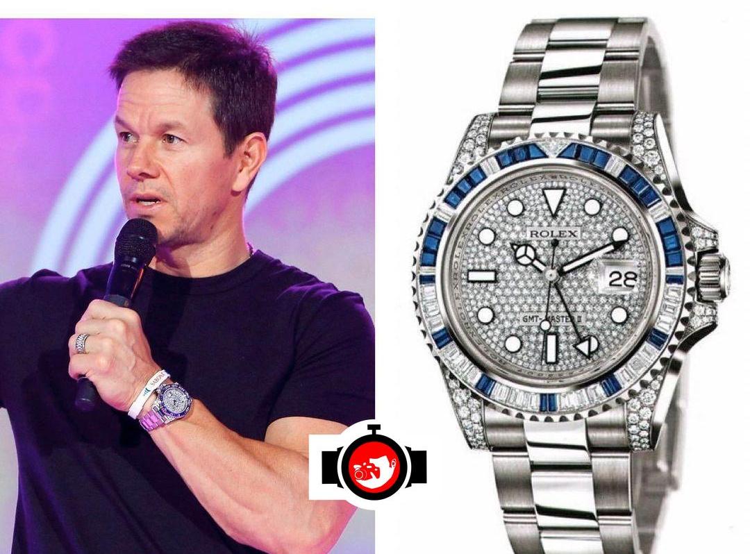 Mark Wahlberg's 18K White Gold Rolex GMT II: A Dazzling Endorsement