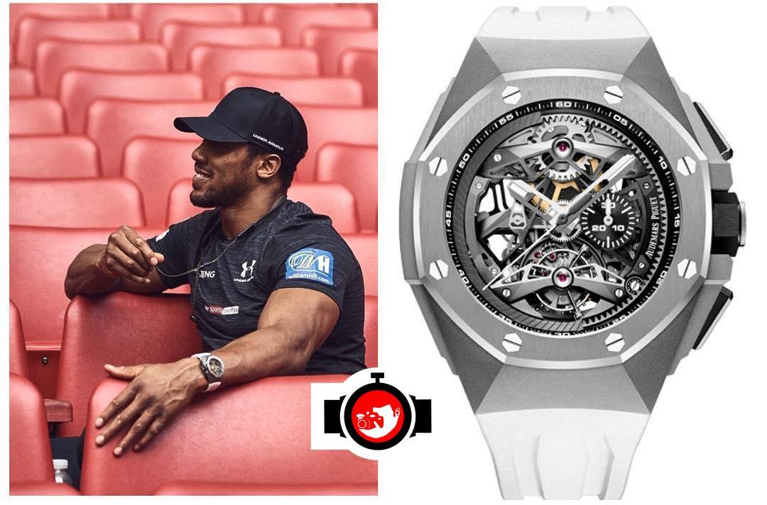 boxer Anthony Joshua spotted wearing a Audemars Piguet 26587TI