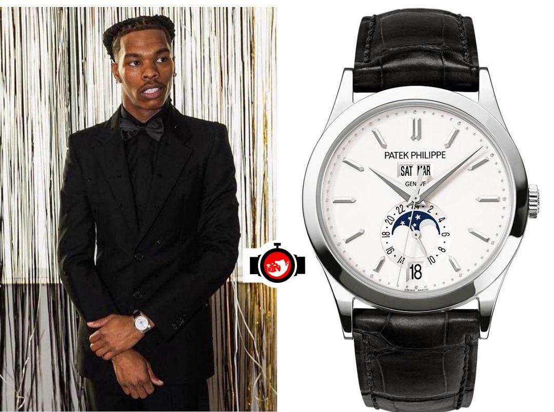 rapper Lil Baby spotted wearing a Patek Philippe 5396G