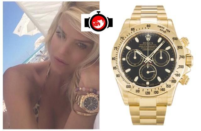 actor Victoria Silvstedt spotted wearing a Rolex 116528