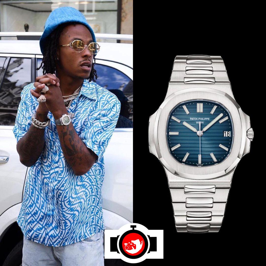 rapper Rich The Kid spotted wearing a Patek Philippe 5711/1A