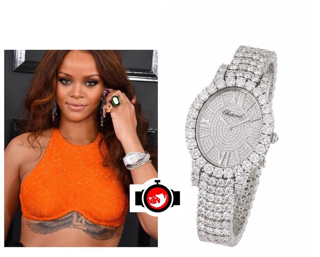 singer Rihanna spotted wearing a Chopard 109420-1002