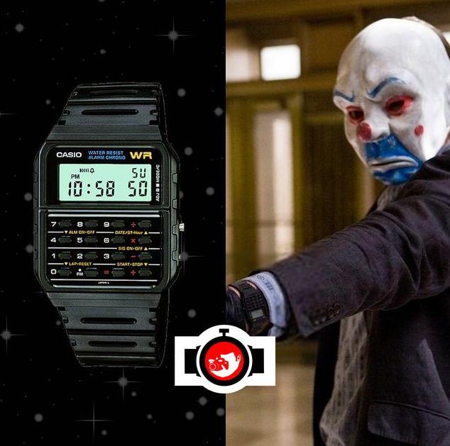 actor Heath Ledger spotted wearing a Casio CA53W