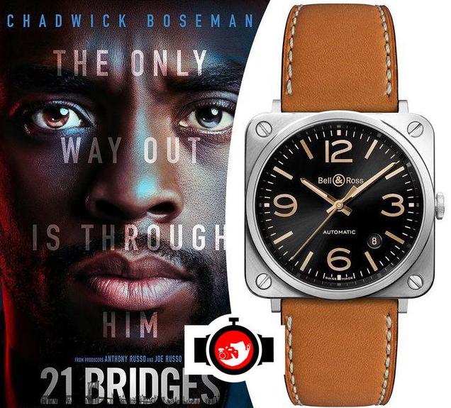 actor Chadwick Boseman spotted wearing a Bell & Ross BRS 92