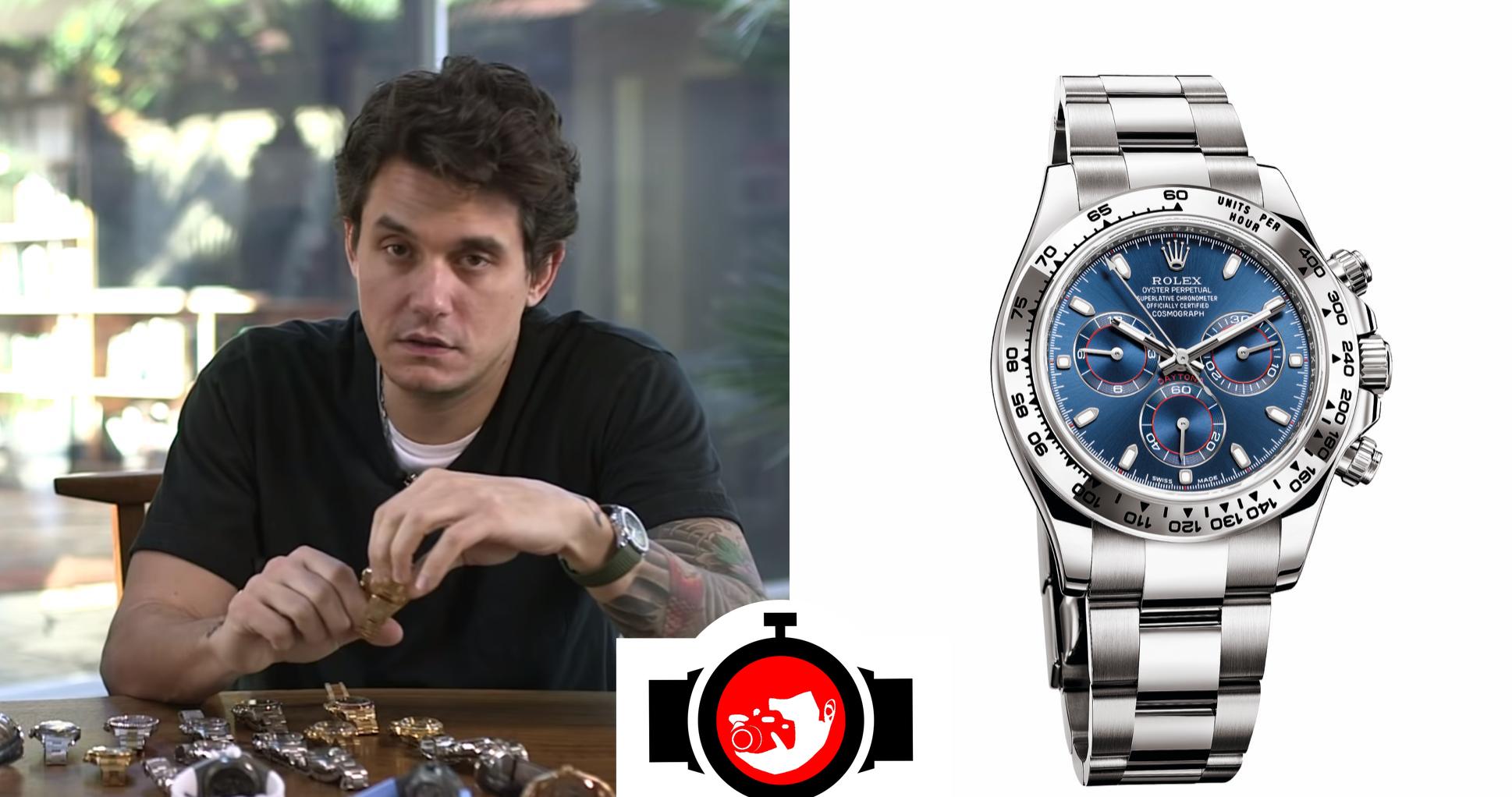 singer John Mayer spotted wearing a Rolex 116509