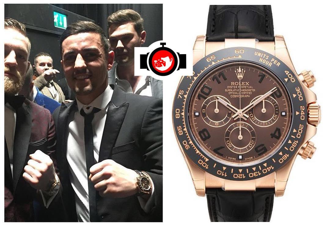 boxer Anthony Crolla spotted wearing a Rolex 116515